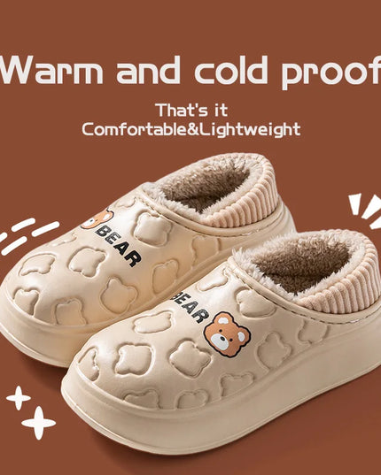 Waterproof cotton slippers