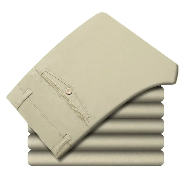 Voldri Men's Casual Cotton Suit Pants - Classic Stretch Trousers -   | Stylish & Elegant Fashion by Voldri