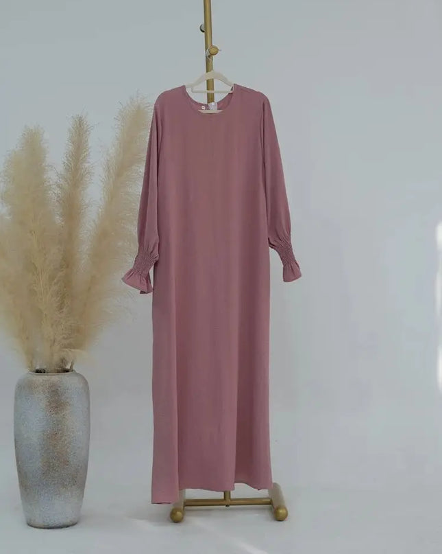 Solid Modest Inner Abaya  Dress