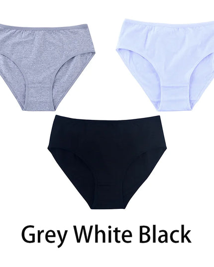 3PCS/Set Solid Color Briefs Underpants - VOLDRI