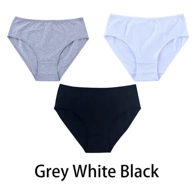 3PCS/Set Solid Color Briefs Underpants - VOLDRI