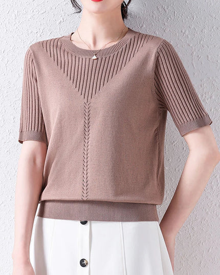 Classy Knit Tees Shirt - VOLDRI