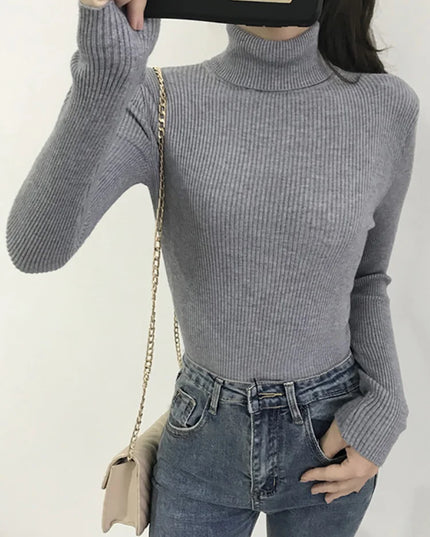 Turtleneck Knitted Sweater - VOLDRI