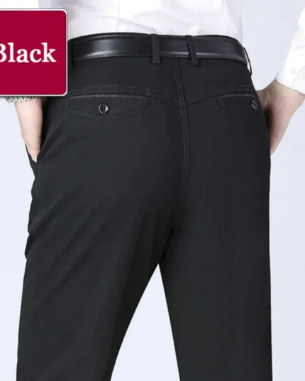 Voldri Men's Cotton Stretch Trousers - Classic Casual Business Pants -   | Stylish & Elegant Fashion by Voldri