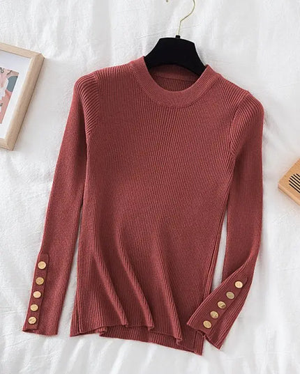 slim knit soft jumper tops - VOLDRI