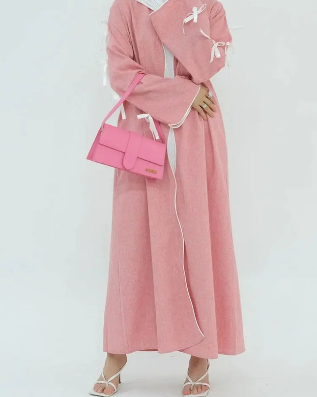 Open kaftan Pink Abaya