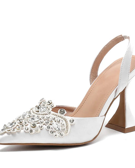 Crystal Rhinestone Pumps High Heels - VOLDRI