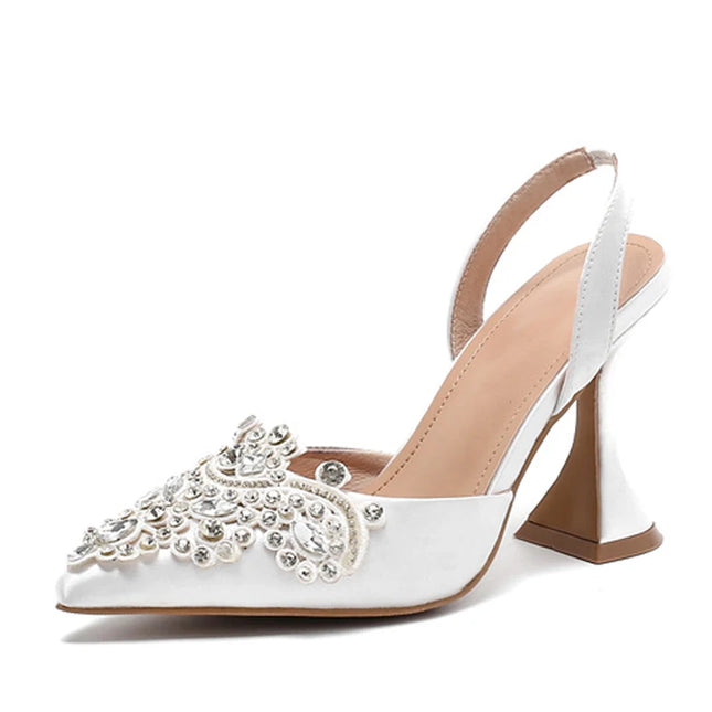 Crystal Rhinestone Pumps High Heels - VOLDRI