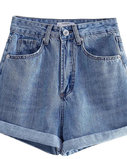 Vintage Casual Denim  Shorts - VOLDRI