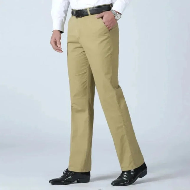 Voldri Men's 100% Cotton Business Pants - Quick-Drying, Office-Ready -   | Stylish & Elegant Fashion by Voldri