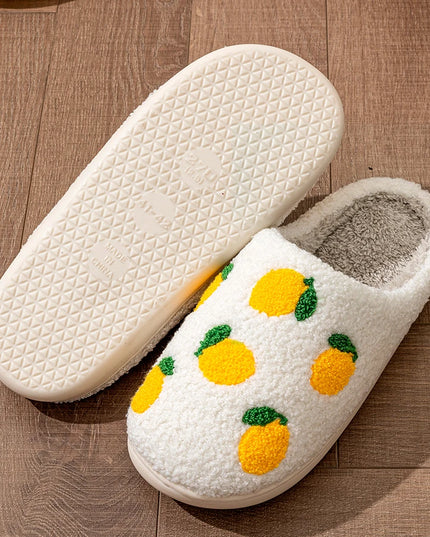 Fruit Slip Flat Cotton Shoes