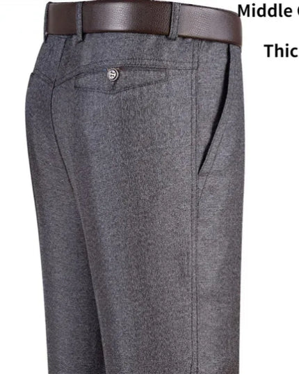 Voldri Men's Lightweight Business Pants - Gray & Black Casual Trousers -   | Stylish & Elegant Fashion by Voldri