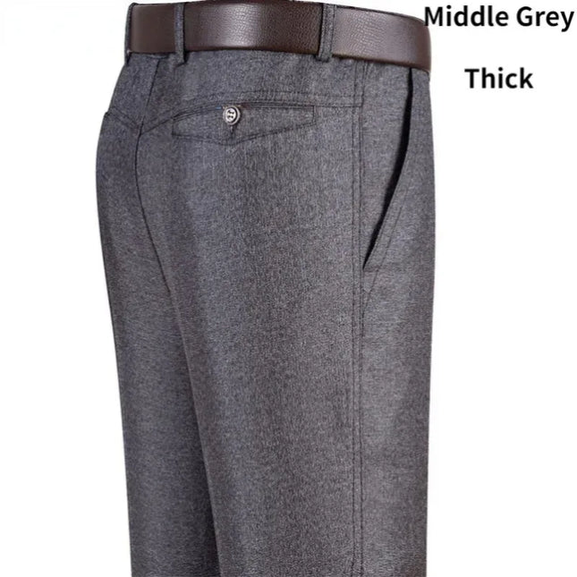 Voldri Men's Lightweight Business Pants - Gray & Black Casual Trousers -   | Stylish & Elegant Fashion by Voldri