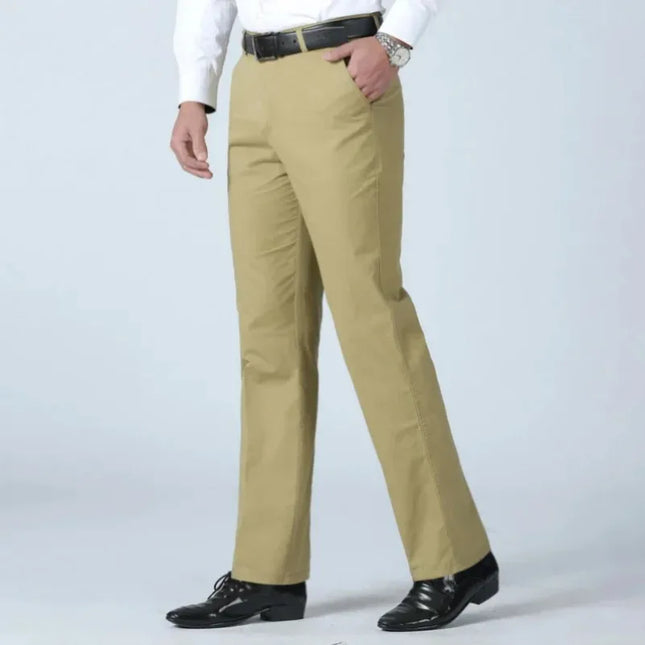 Men's Summer Thin Business Suit Pants Autumn Thick 100% Cotton Classic Casual Fashion Stretch Trousers Male Brand Clothes KOACUS -   | Stylish & Elegant Fashion by Voldri