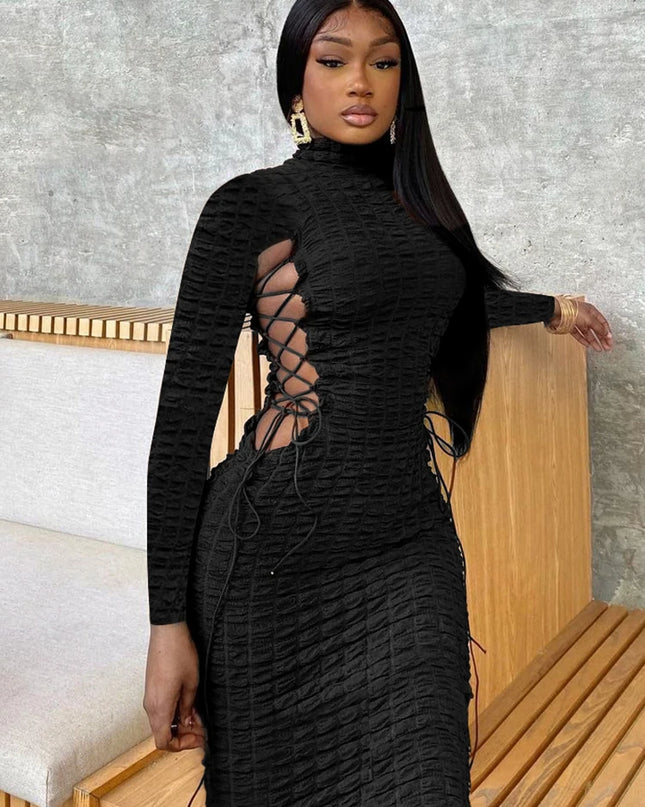 Bodycon Streetwear  Long Dress - VOLDRI