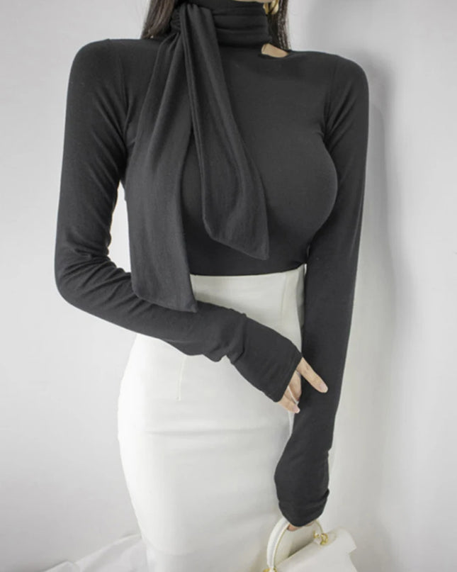 Casual Slim Off Shoulder Top - VOLDRI