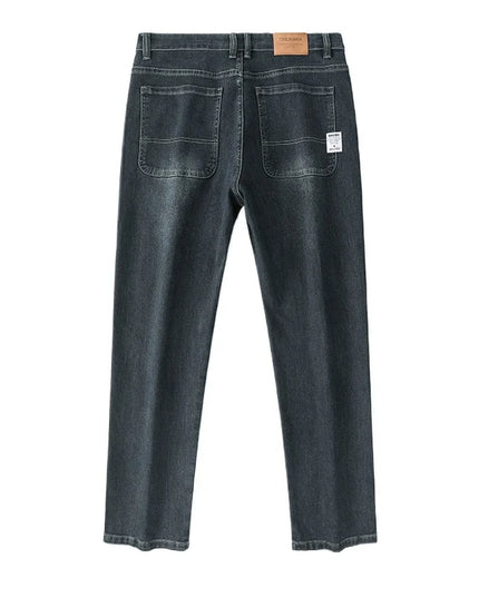 Voldri Men's Baggy Straight Jeans - 2025 Y2 Style, Mid Waist Fit