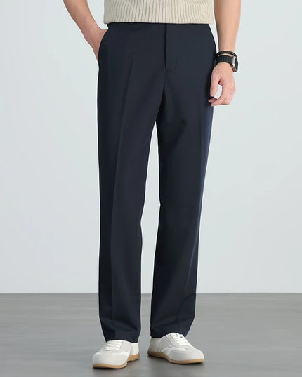 2026 summer brand business casual men's straight lightweight stretch trousers Classic simple high-waisted thin full length pants -   | Stylish & Elegant Fashion by Voldri