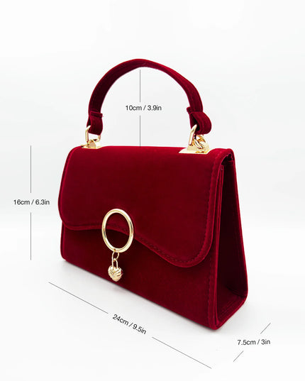 Red Shoulder Bags Golden Chain - VOLDRI