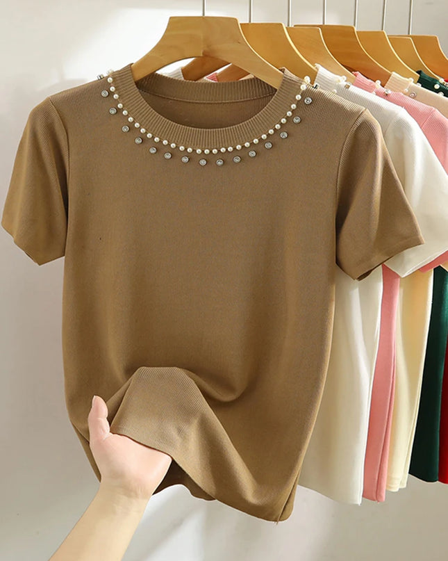 Casual Knitted T-shirt