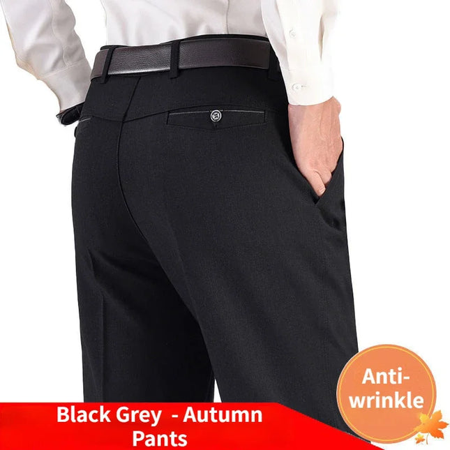 Voldri Men's Casual Suit Pants - Classic Stretch Trousers for All Seasons -   | Stylish & Elegant Fashion by Voldri