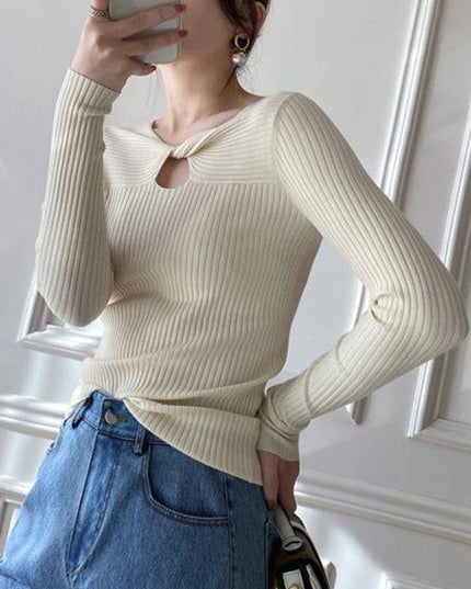 Twist Hollow-out Sweater - VOLDRI