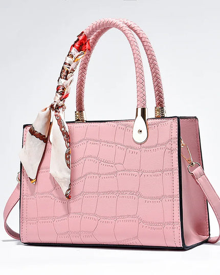 Crocodile Pattern PU Leather Tote Bag - VOLDRI