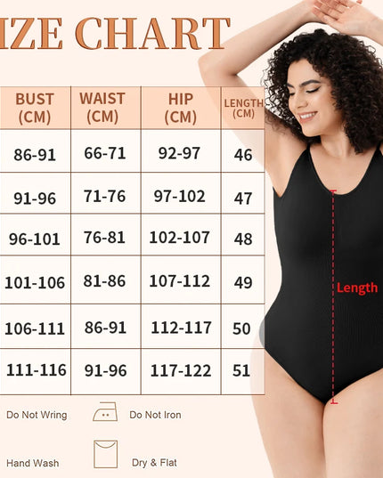 Low Back Bodysuit Tummy Control Shapewear - VOLDRI