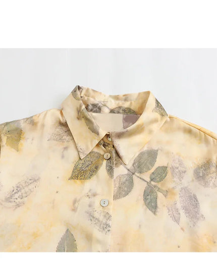 Flower Print Women Blouse - VOLDRI