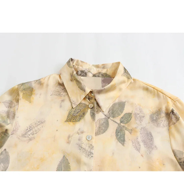 Flower Print Women Blouse - VOLDRI