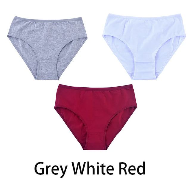 3PCS/Set Solid Color Briefs Underpants - VOLDRI