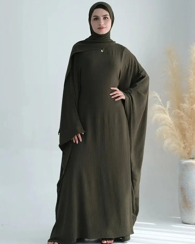 Cotton Linen Khimar Abaya