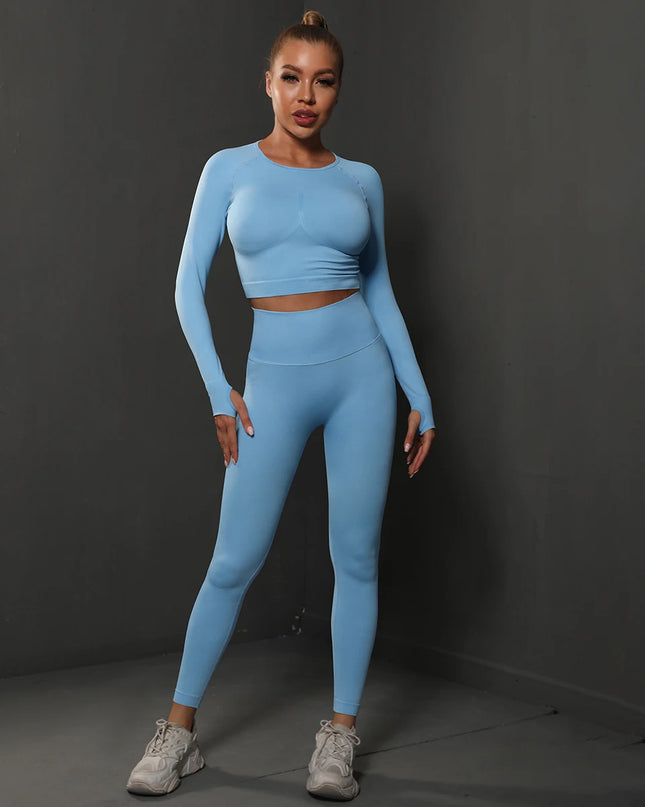 2Pcs   Butt Pants + Shirts Tracksuits Set