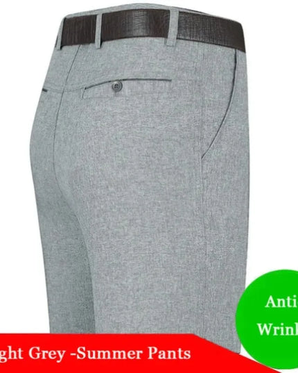 Voldri Men's Slim Fit Dress Pants - Grey Casual Business Trousers -   | Stylish & Elegant Fashion by Voldri