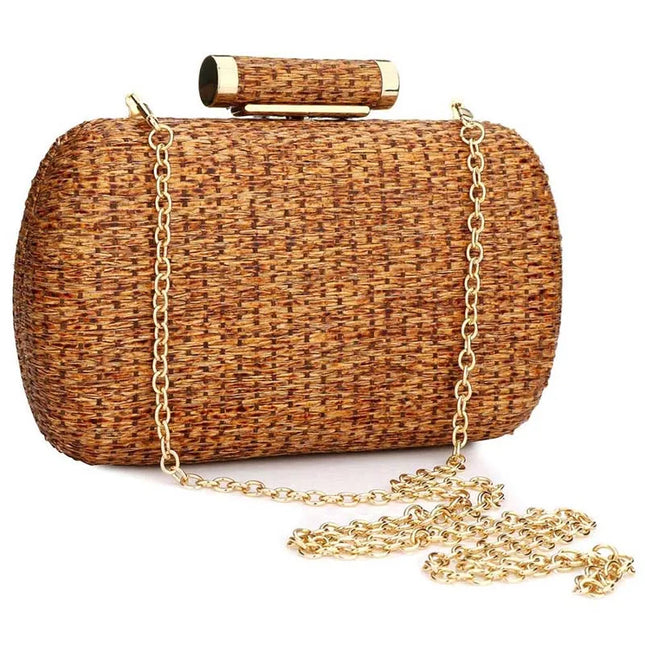 Straw Summer Clutch Bag - VOLDRI