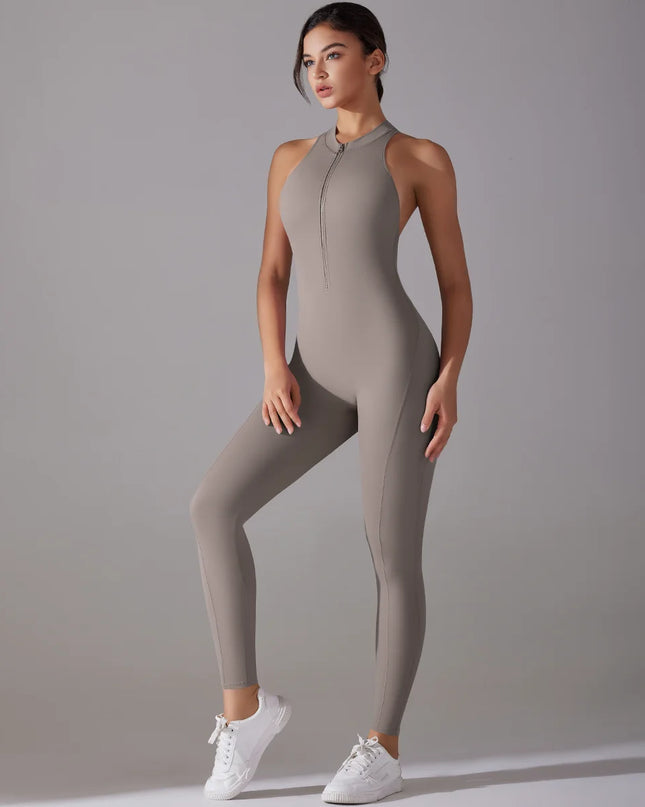 Hollow Scrunch Sporty Jumpsuit