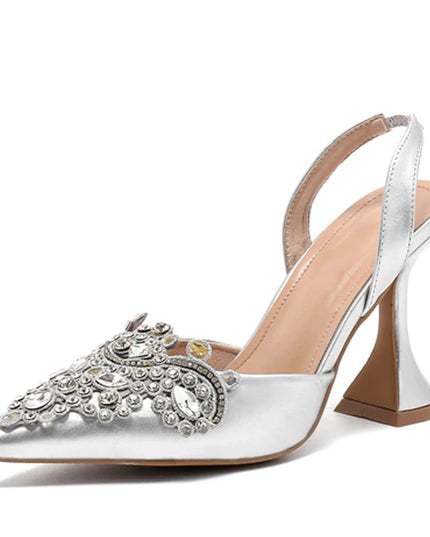 Crystal Rhinestone Pumps High Heels - VOLDRI