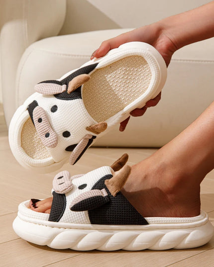 Cartoon Unisex Linen Slippers