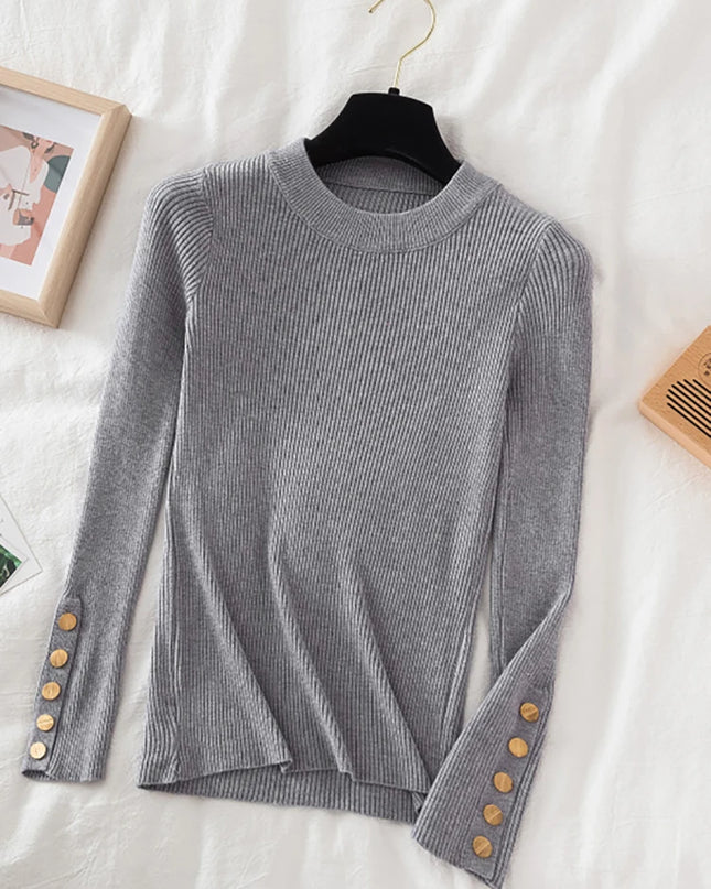 slim knit soft jumper tops - VOLDRI