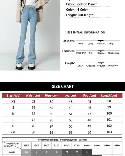 Flared Jeans Denim Pants - VOLDRI