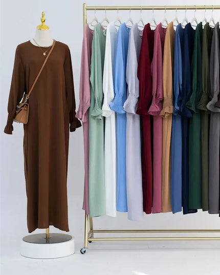 Solid Modest Inner Abaya  Dress