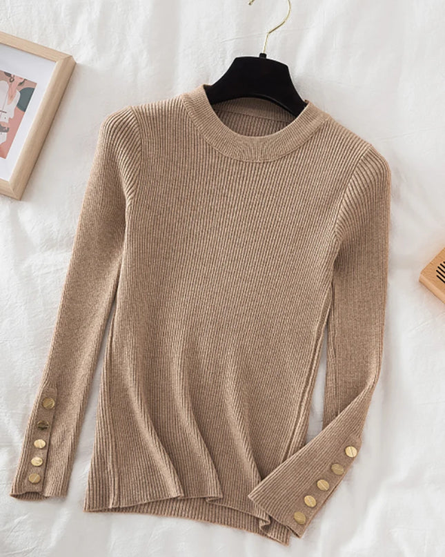 slim knit soft jumper tops - VOLDRI