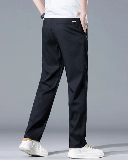 2026 Spring Summer Men's Lightweight Slim Straight Casual Pants Premium Lyocell Micro-elastic brand clothing youth thin trousers