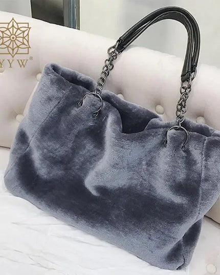 Plush Tote Handbag - VOLDRI