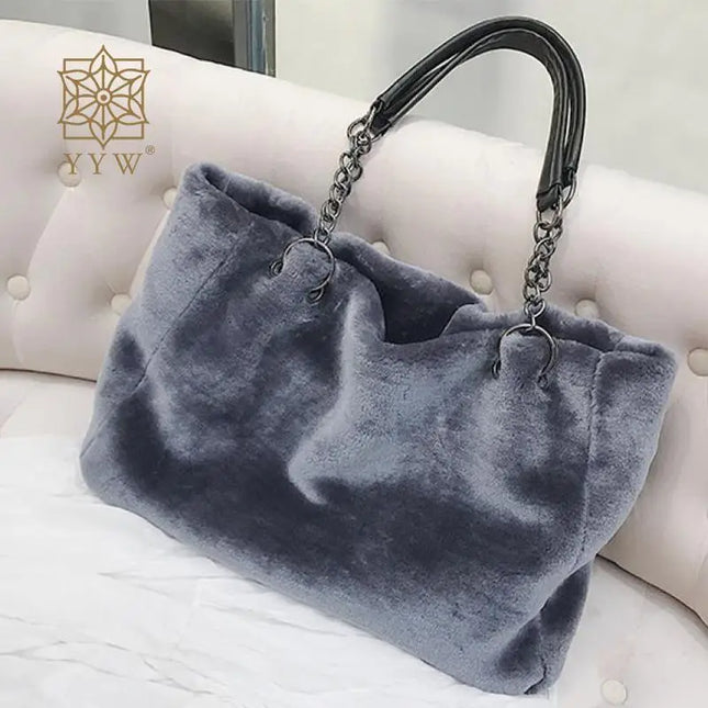 Plush Tote Handbag - VOLDRI