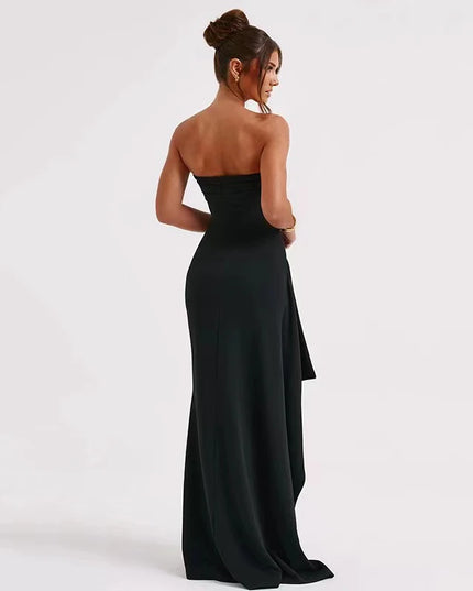 Strapless  Slit Long Dress