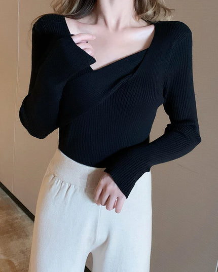 Sexy V neck Sweater - VOLDRI