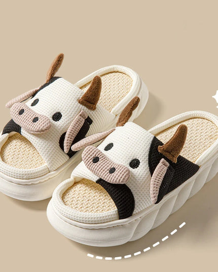 Cartoon Unisex Linen Slippers