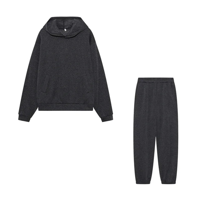 Sweater Pants Two-piece Cap Suit