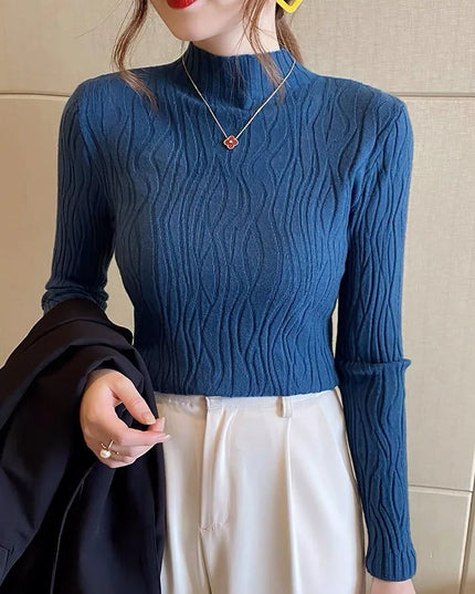 Basic Knitted  Turtleneck Sweater - VOLDRI